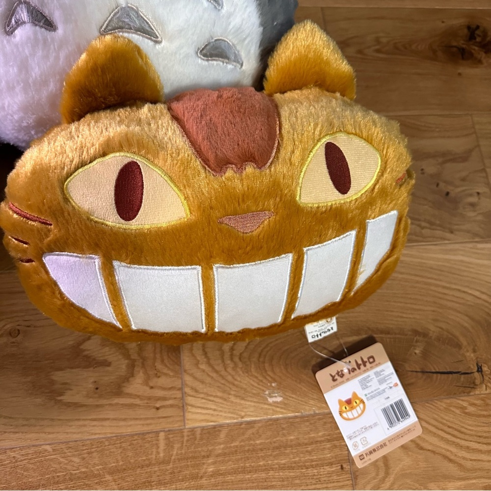 Studio Ghibli Catbus Pillow Marushin Official Die-Cut 13x10” NWT
